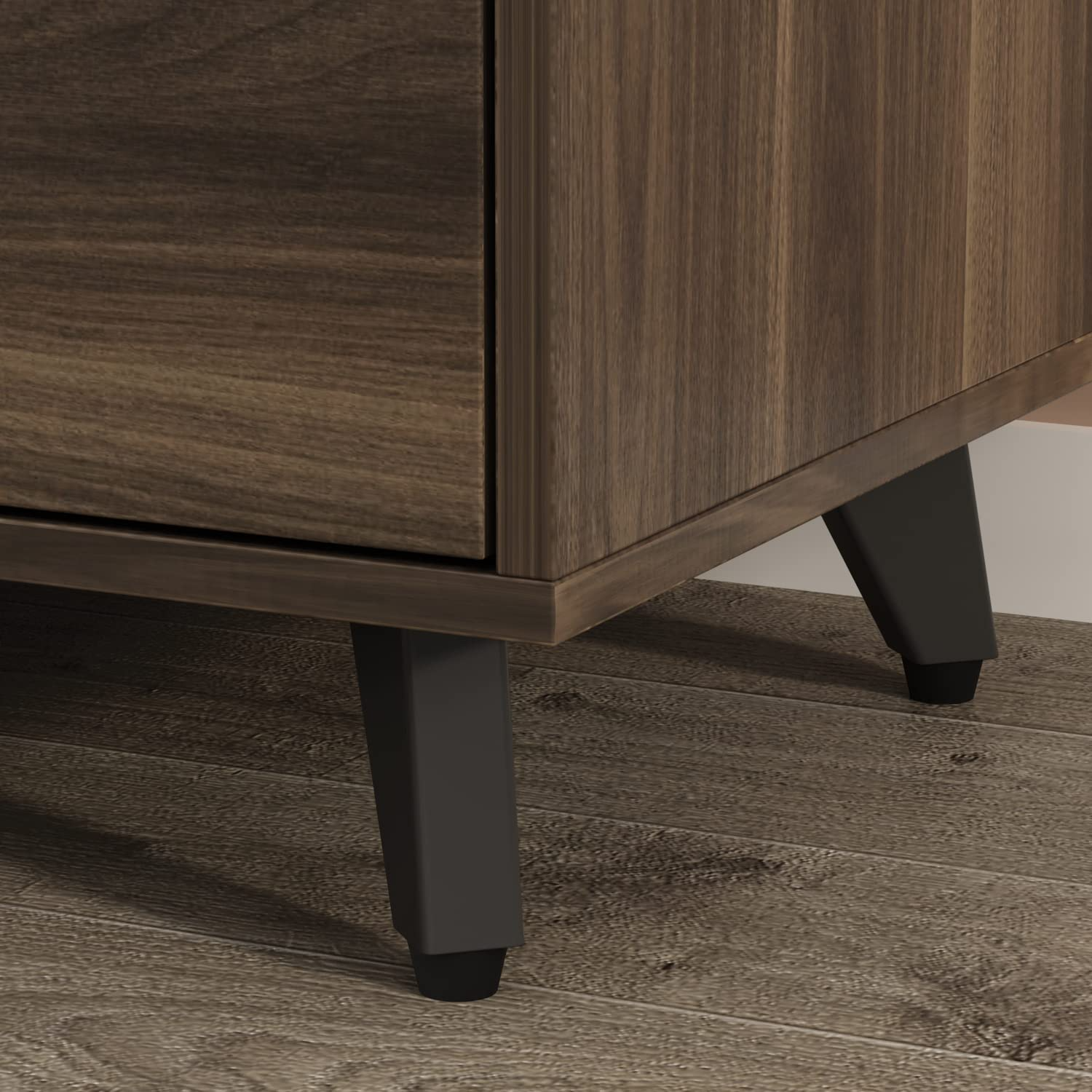 【Furniture】Freestanding Kitchen Pantry Storage Cabinet with Glass Doors, Shelves & Drawers