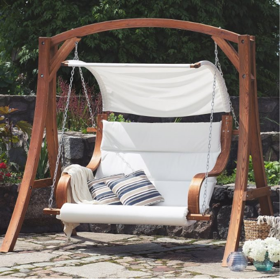 3 Person Solid Wood Porch Swing