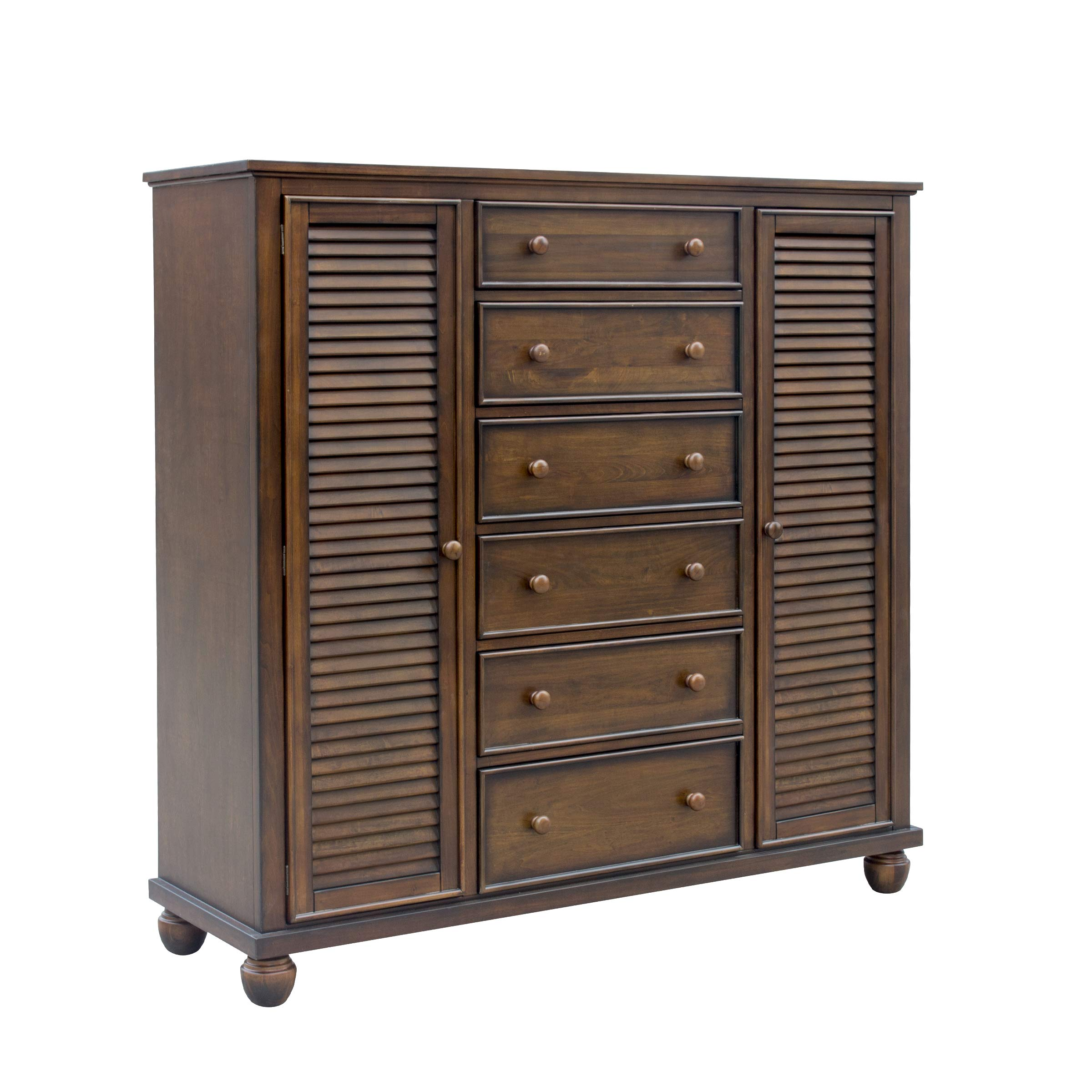 【Furniture】Bahama Shutter Wood Armoire, Tropical walnut