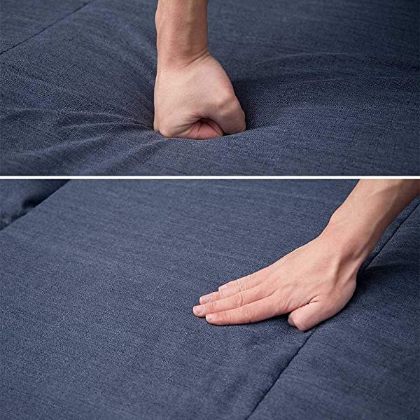 Harper&Bright Designs Folding Lazy Sofa Floor Chaise Lounge Chair Futon with Back Support, Beige