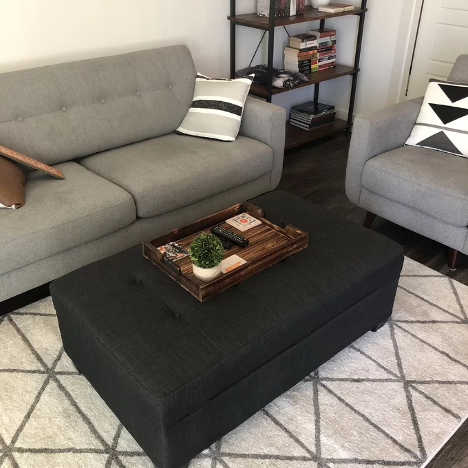 【Furniture】Lacour Upholstered Storage Ottoman