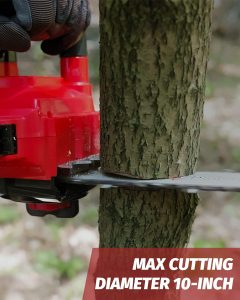 PowerSmart electric chainsaw 20V battery powered, cordless chain saw with 10 inch chain and rod