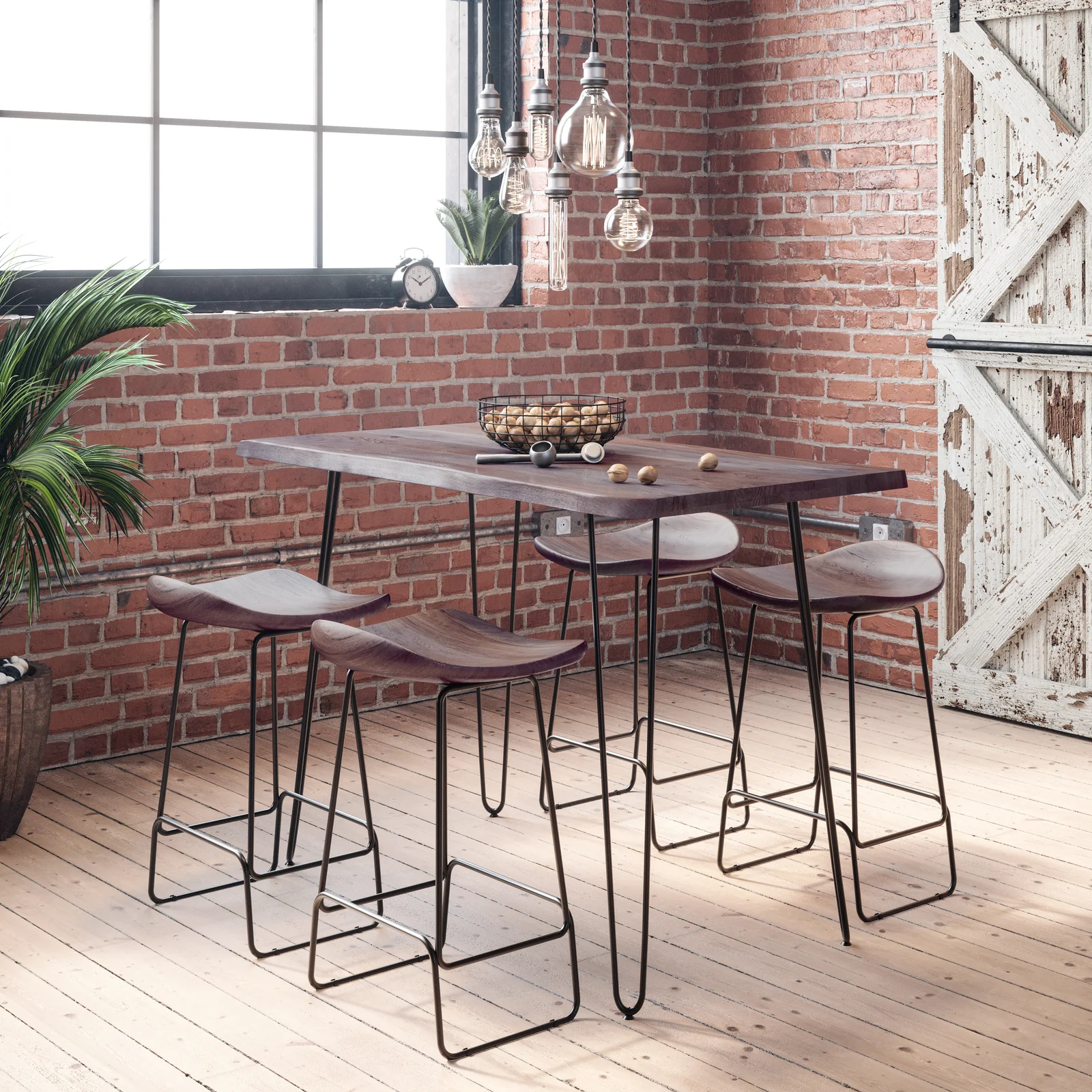 【Furniture】Abington 4 - Person Counter Height Dining Set