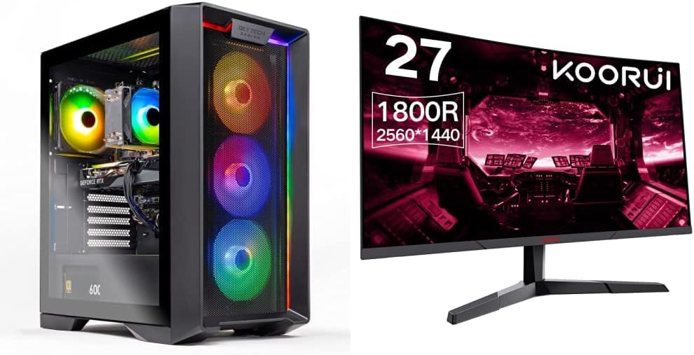 Skytech Archangel Gaming Computer PC Desktop – Ryzen 5 3600 3.6GHz, GTX 1660 Super 6G, 500GB SSD, 16GB DDR4 3200MHz, RGB Fans, Windows 11 Home 64-bit, 802.11AC Wi-Fi
