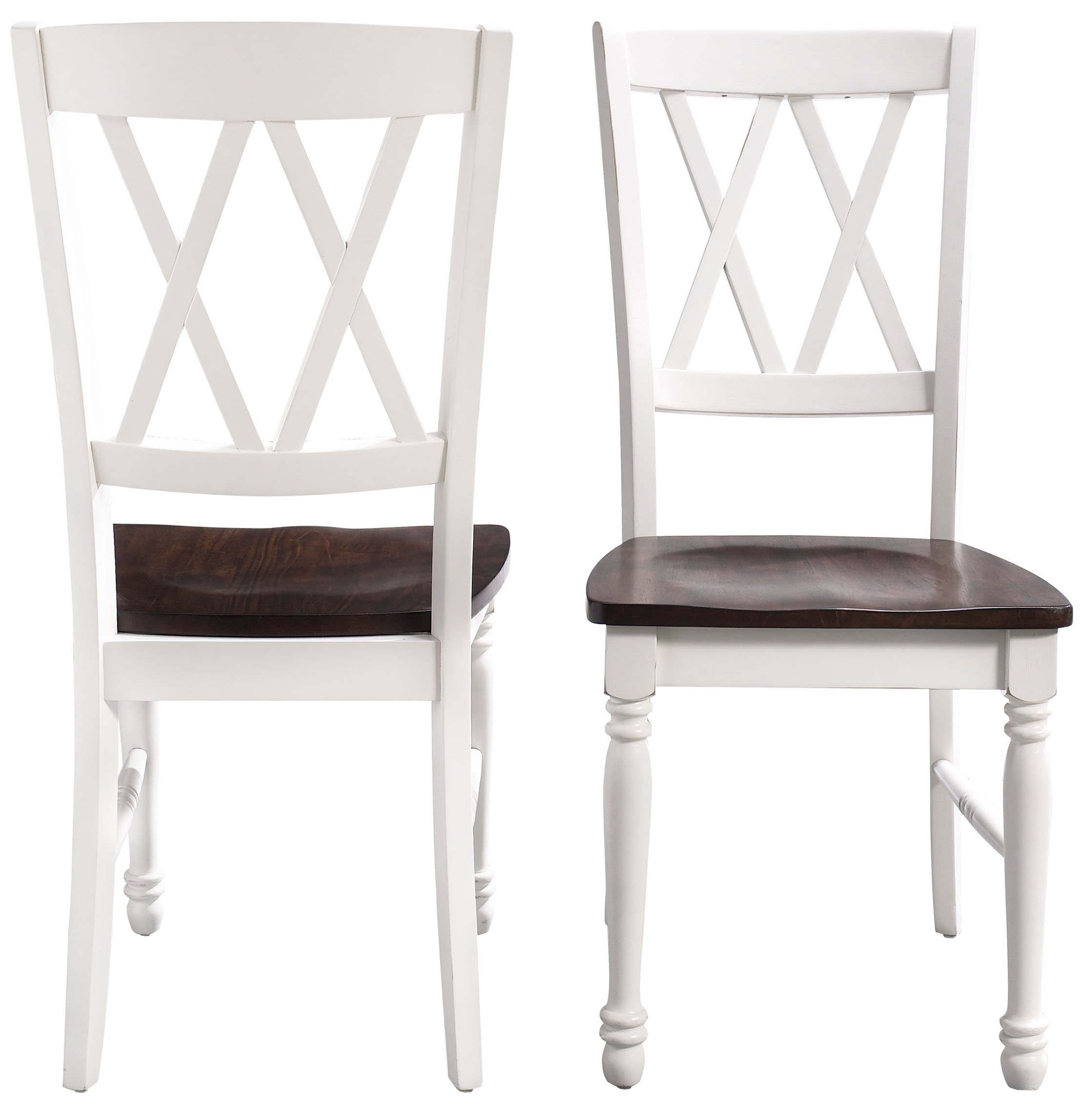 【Furniture】Shelby Dining Set with Table & Extension Leaf, 7-Piece (6 Chairs), Distressed White